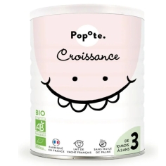 Popote lait 3eme age croissance bio lait enfant dès 10 mois sans huile de palme 400g
