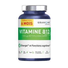 GRANIONS - Vitamine B12 Energie et Fonctions Cognitives - 180 comprimés
