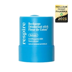RESPIRE Recharge Déodorant en Stick Fleur de Coton - 50g