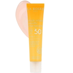 Fluide solaire invisible SPF50+ LA ROSEE , à l’huile d’abricot bio protection visage anti taches hydratant