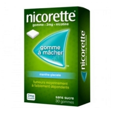 NICORETTE 2mg - MENTHE GLACIALE Gommes Sans Sucre - 30 Gommes