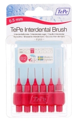 Brossettes Interdentaires Tepe Rouge Ø 0.5mm blister de 6