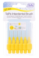 Brossettes Interdentaires Tepe Jaune Ø 0.7mm blister de 6