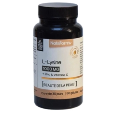 Nat & Form - L-Lysine 1000mg - 60 gélules