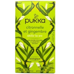 PUKKA - Tisane Citronnelle et Gingembre - 20 sachets