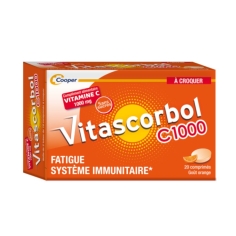 Vitascorbol - Vitamine C 1000mg Goût Orange (20 comprimés)