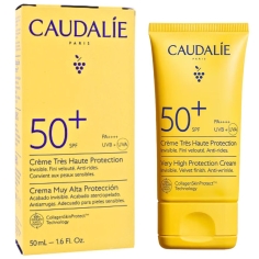 CAUDALIE - Crème Solaire Très Haute Protection SPF50+ - Tube 50 ml