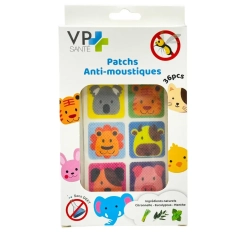 Sachet VP Santé Anti-moustiques 36 patchs - vue face avant - ingrédients naturels - sans DEET