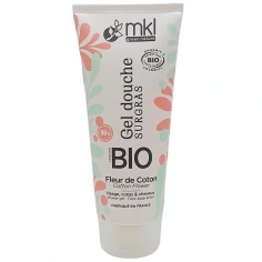 MKL Gel Douche Surgras Bio Fleur de Coton 200 ml pour une peau douce et délicatement parfumée