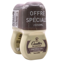 CAVAILLES - Anti-Transpirant Roll On Control 72h -  Jasmin Ambré - 2 x 50 ml