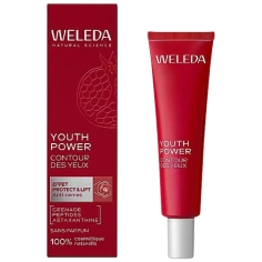 WELEDA - Youth Power Contour des Yeux Grenade - Aide à réduire les rides, à atténuer les cernes et à diminuer les poches, pour un regard visiblement plus lisse et plus ferme - 12 ml
