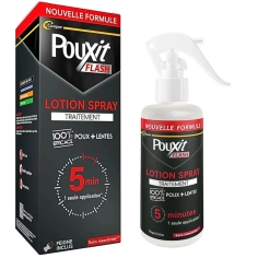 COOPER - Pouxit Flash Traitement Poux Et Lentes - Lotion Spray 150ml - 100% EFFICACE CONTRE LES POUX ET LES LENTES, Agit en 1 application de 5 minutes seulement.