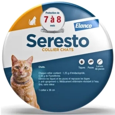 SERESTO - Collier Antiparasitaire Puces Tiques CHAT