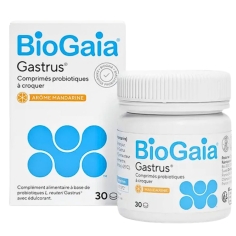 BIOGAIA Gastrus - Comprimés Probiotiques - 30 Comprimés à Croquer