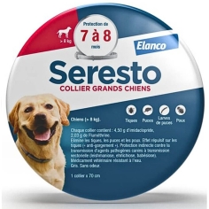 SERESTO - Collier Antiparasitaire Puces Tiques GRAND CHIEN - 8 kg et plus
