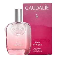 Caudalie Rose de Vigne eau fraiche notes rose rhubarbe musc parfum floral frais