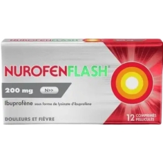 NUROFENFLASH - Ibuprofène 200 mg  - 12 Comprimés Pelliculés