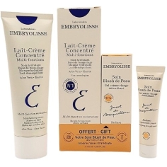 EMBRYOLISSE - Duo Lait-Crème Concentré 75ml + Soin Blush de Peau Abricot Lumière 15 ml Offert