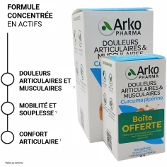 ARKOGELULES - Curcuma Pipérine d'ARKOPHARMA. Complément alimentaire Douleurs Articulaires et Musculaires - 130 gélules + 40 offertes