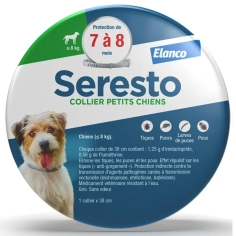 SERESTO - Collier Antiparasitaire Puces Tiques Petit Chien (moins de 8 kg)