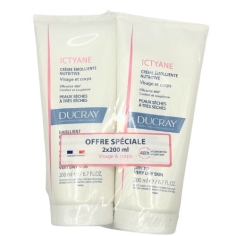 DUCRAY Ictyane Crème Emolliente Nutritive (LOT 2 x 200ml)