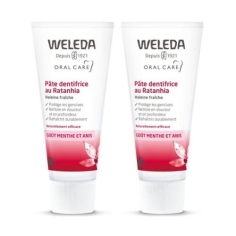 Weleda Pâte Dentifrice au Ratanhia Bio 2x75 ml