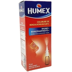 HUMEX - Rhume Rhinopharyngite Solution pour Pulvérisation Nasale - 15ml