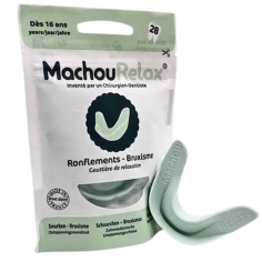 Gouttière MachouRelax en silicone pour adulte - anti-ronflement et anti-bruxisme - coloris menthe glaciale - fabriqué en France