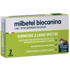 BIOCANINA Vermifuge Milbetel Chaton (2 cp)