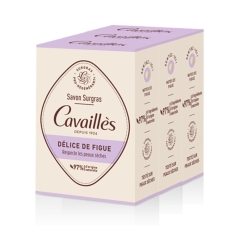 CAVAILLES - Savons Surgras Solide Délice de Figue - 3x200g