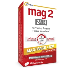 MAG2 - 24h Nervosité, Fatigue, Fatigue Musculaire - 3 Formats disponibles