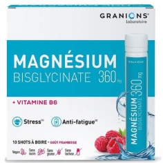 GRANIONS - Magnésiums Bisglycinate 360mg - 10 shots X 25ml