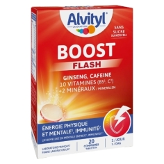 alvityl boost vitamines mineraux ginseng cafeine energie tonus fatigue effervescent