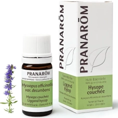 PRANAROM - Huile Essentielle D'Hysope Couchée - 5ml - Offre une solution naturelle pour améliorer la digestion, stimuler le système immunitaire et soulager les voies respiratoires.