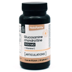 Nat & Form - Glucosamine Chondroïtine 1000mg - 60 gélules
