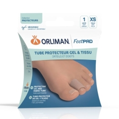ORLIMAN FEETPAD - Tube Protecteur Gel & Tissu Orteils Et Doigts - 4 Tailles