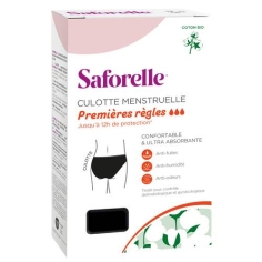 SAFORELLE - Culotte Menstruelle Coton BIO Premières Règles - 1culotte