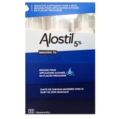 ALOSTIL - 5% Mousse (Coffret 3 flacons) (MINOXIDIL en mousse Alopécie)
