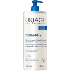 URIAGE - Derm-Phy Crème Lavante Dermatologique PH Physiologique nettoie, Hydrate et protège Pour toute la famille - 1 L