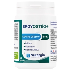 ERGYOSTEO+ - Capital Osseux,  Calcium, Vitamine D3 et K2 - 60 gélules