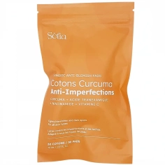 SEFIA Cotons Curcuma Anti-Imperfections Lutte contre les imperfections et les tâches Recharge de 30 cotons