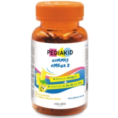 PEDIAKID -  Gommes Omega 3 - 60 Oursons Arôme Citron