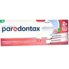 Lot de 2 tubes Parodontax Dentifrice Blancheur - 75 ml chacun - action blanchissante et protection des gencives