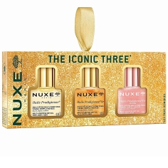 NUXE Coffret Noël Huile Prodigieuse Les 3 Iconiques 3 x 10 ml avec Huile Prodigieuse classique, Huile Prodigieuse Or et Huile Prodigieuse Or Florale