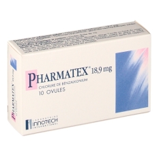 PHARMATEX 18.9mg Contraception Spermicide Ovules contraceptifs (10 ovules)