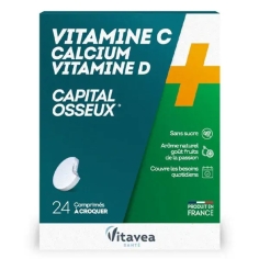 Vitavea - Vitamine C, Calcium & Vitamine D - 24 comprimés à croquer