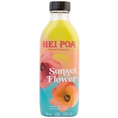 HEI POA - Monoï Sunset Flower - Recette unique à base de fleurs de Purau aux notes florales et chaleureuses, véritable soin, idéal pour hydrater peau et cheveux - 100 ml