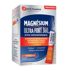 FORTE PHARMA - Magnésium Ultra Fort 360mg - 30 Sticks Goût Fruits Rouges