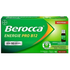 BEROCCA - Energie Pro B12 Caramel 50 Ans +  shot 10ml X 10