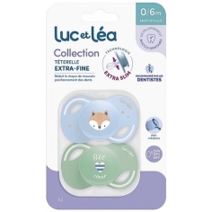 LUC ET LEA - Sucettes Anatomiques Collection Téterelle Extra-fine - x2